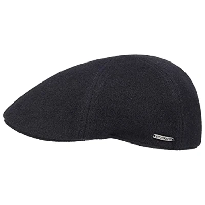 Image of Stetson Texas Wool Gatsby Cap for Men with Cashmere 100% Cotton Lining High Content Noble Brand pin Double Layer Tape Peaked Autumn/Winter Blue XL (60 61 cm)