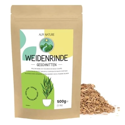 Image of White Willow Bark Tea 500g 1.1 lb by Alpi Nature, Cut, Loose Tea, for Preparation of and Herbal
