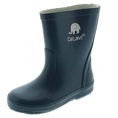 Image of CeLaVi Unisex Kids Basic Wellies Rain Boat, Iceblue, 11 Child UK