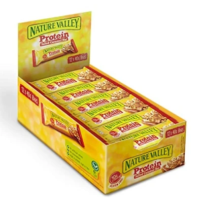 Image of Nature Valley Protein Salted Caramel Nut Gluten Free Cereal Bars 12 x 40g