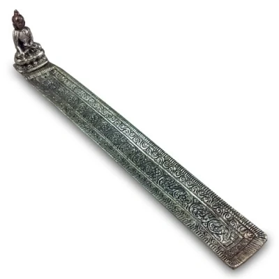 Image of Thai Buddha Metal Incense Boat Holder Stick Burner Large
