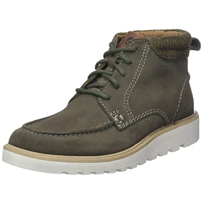 Image of Clarks Men&#039;s Barnes Mid Fashion Boot, Dark Grey SDE, 6.5 UK