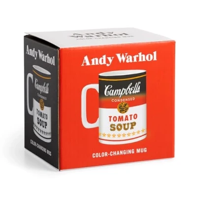 Image of Galison Andy Warhol Soup Can Color Changing Ceramic Mug