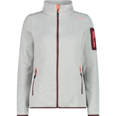 Image of CMP Damen Damenjacke aus Knit Tech 3h14746 Fleecejacke, Kreide Burgundy, 48