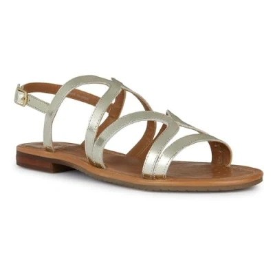 Image of Geox Women&#039;s D Sozy S Y Flat Sandal, Gold, 4 UK