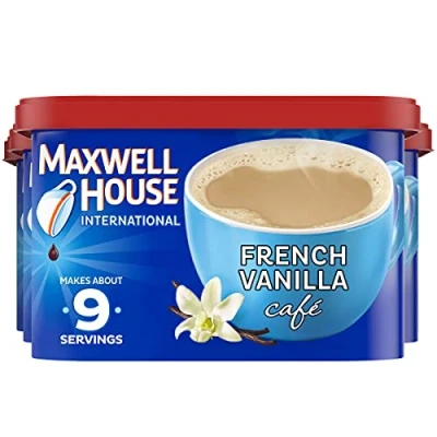 Image of Maxwell House International Coffee French Vanilla Cafe, 8.4 Ounce Cans (Pack of 4) by