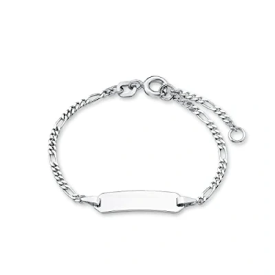 Image of Amor ID bracelet 925 sterling silver unisex girls boys arm jewelry, 12+2 cm, silver, Comes in jewelry gift box, 9210886