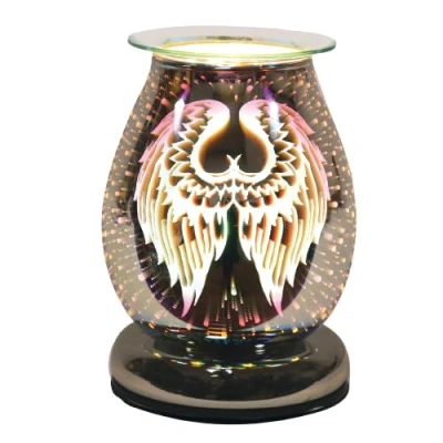 Image of 3D Electric Wax Melt Burner with Touch Control Angel Wings Oval Design for Melts Aromatic Bliss