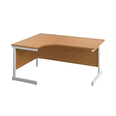 Image of First Left Hand Radial Desk 1800X1200mm Nova Oak/White KF803201