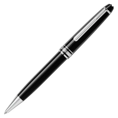 Image of Montblanc Meisterstück Mid Size Platinum Coated Ballpoint Pen 114185