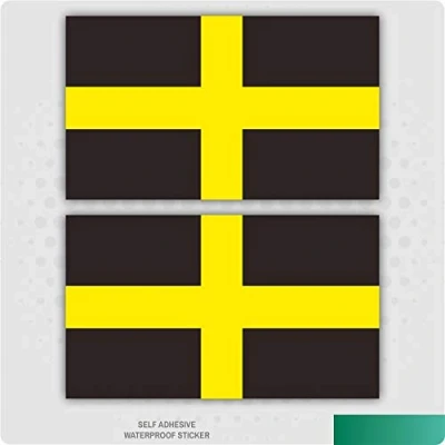 Image of Landing Designs 2 x St David Emblem Flag Vinyl Stickers Car Van Truck Taxi Lorry