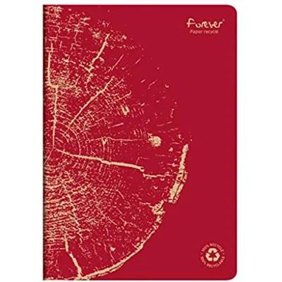 Image of Clairefontaine 684663C FOREVER premium pricked notebook 21x29.7cm 90g recycled 96p lined brick red