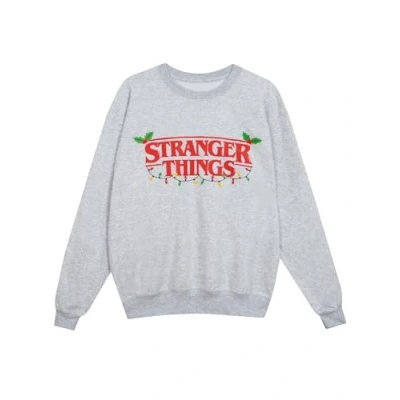 Image of Stranger Things Christmas Jumper Mens Sweaters for Men Grey X Large