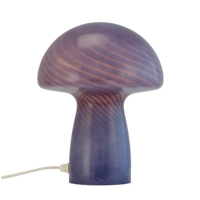 Image of Dyberg Larsen Mushroom table lamp, blue, height 23 cm, glass