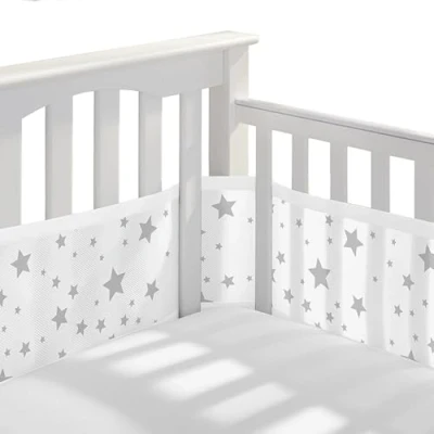 Image of xinwanhong Crib Liner Bumper,Cot Bumper with Breathable Mesh,Soft And Safe Bed Edge Bumper,Safe Alternative To Traditional Baby Cot Bumpers,A9