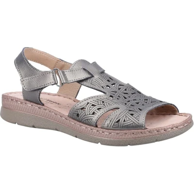 Image of Fleet &amp; Foster Ruth Womens Wedge Sandals Grey 8 UK
