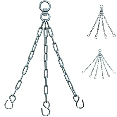 Image of AQF Heavy Duty Boxing Punch Bag Iron 3 Panel Chains Wall Mount Punching MMA Training Hanger (3 Strand)