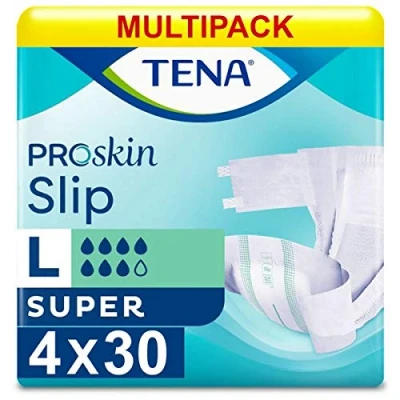 Image of Multipack 4X TENA Slip Super Large (2805ml) 30 Pack Incontinence Protection