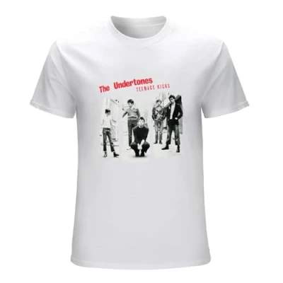 Image of Guniangjia Men&#039;s The Undertones Teenage Kicks, Band, Hypnotised 1980 T Shirt White XL
