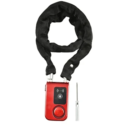 Image of ASHATA Smart Bluetooth Bike Lock,Anti Theft 110dB Alarm Lock, Y797G Waterproof Chain Lock Smartphone Control for Motorcycles/Door/Electric