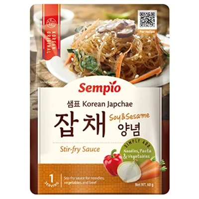 Image of Sempio Japchae Sauce (60g) Authentic Korean Cuisine at Home. Sweet &amp; Savory Flavor for Stir Fry Noodles