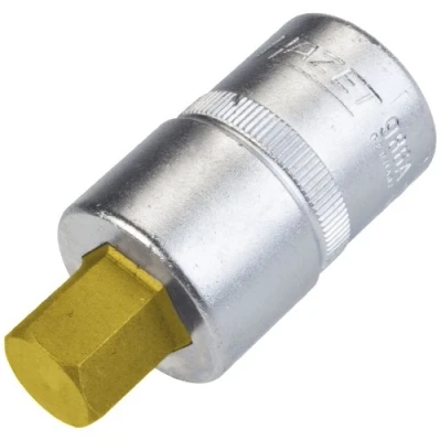 Image of HAZET 986A 1/2 Hexagon Profile Screwdriver Socket CVD Tin Coated