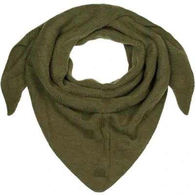 Image of styleBREAKER Ladies XXL Knitted Triangle Scarf Unicoloured with Checkerboard Pattern, Maxi Scarf, Triangular Warm Winter 01020047, Colour:Curry