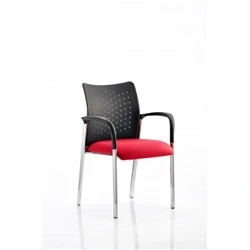 Image of Academy Visitor Chair Cherry Colour Seat With Arms KCUP0001