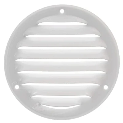 Image of LIRAST 100mm Vent Cover White 4 inch Wall with Insect Mesh Round Ceiling Soffit Vents External Metal Ventilation Grilles Air Covers for Walls