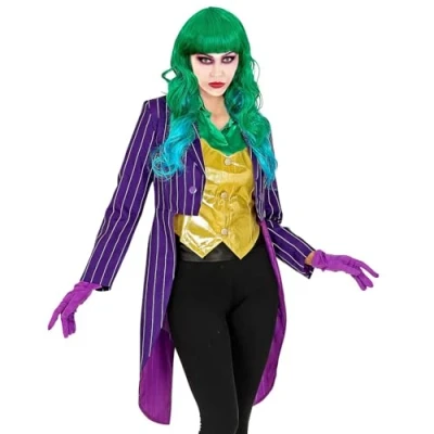 Image of W WIDMANN MILANO Party Fashion Evil Clown Frac for Women, Horror, Circus, Psycho, Joker, Jester, Show, Halloween, Carnival, Theme Parties