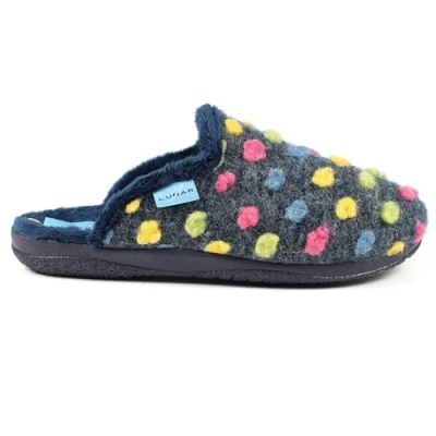 Image of Lunar Montreal Mule Slipper 4 UK Blue