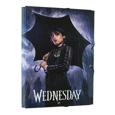 Image of Grupo Erik Wednesday A4 File Folder 13.4 x 10 inches 34 25.5 cm 3 Flap Document Organizer School Addams Gifts