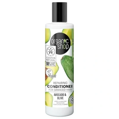 Image of Organic Shop Repairing Conditioner for Damaged Hair Avocado and Olive, 280 ml