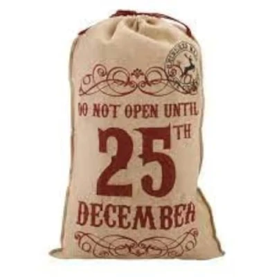 Image of Giant Christmas Santa Sack Stocking Extra Large Red Father Xmas Gift Present Bag (Large Khaki)