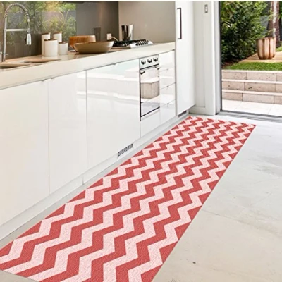 Image of VINILIKO Red &amp; White Vinyl Rug 66 x 150 3 cm