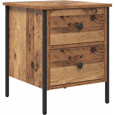 Image of vidaXL Bedside Cabinet Old Wood 40x42x50 cm Engineered