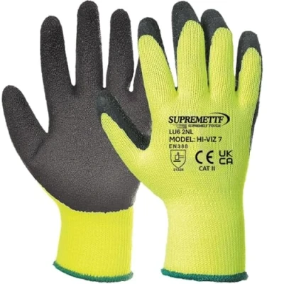Image of SupremeTTF Supremly Tough 12 Pairs Thermal Gloves Winter Latex Rubber Work Builders Gardening (Medium)