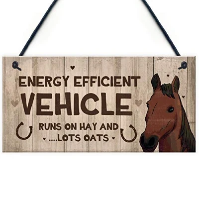 Image of RED OCEAN Horse Sign Funny Signs Abouts Horses Plaque Stable Birthday Xmas Gift For Lover