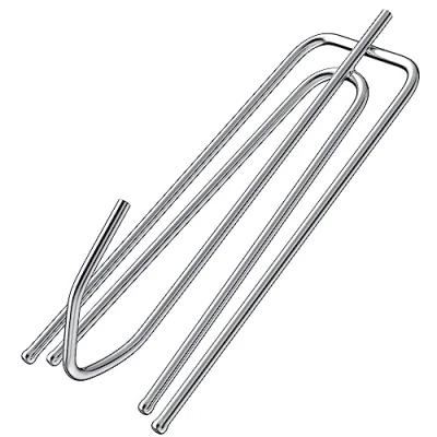 Image of 45 PCS Stainless Steel Curtain Pleat Hooks, Heavy Duty Metal Long Hooks