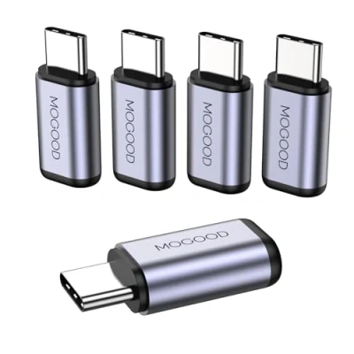 Image of MOGOOD usb C Adapter(5 PACK), Male to Female Adapter, 100W/40Gbps/8K@60Hz, coupler extender for USB4, Thunderbolt 4/3, Laptop, Steam Dock, Switch,Tablet and more Type devices