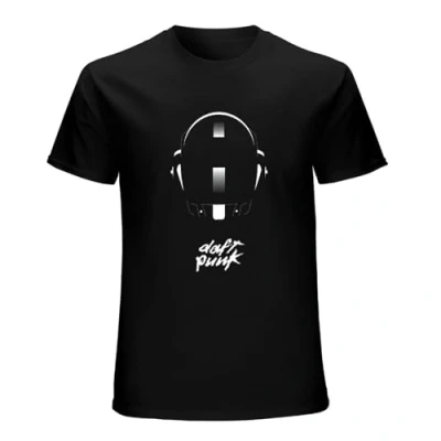 Image of Daft Helmet Punk T Shirt Mens Balck Tees Unisex L