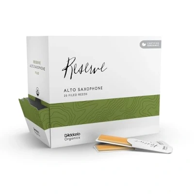 Image of D&#039;Addario Organic Reserve Alto Saxophone Reeds, Strength 2.0, Individually Sealed, 25 Pack