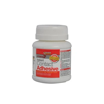 Image of Everbuild Stick2 All Purpose Instant Contact Adhesive Interior And Exterior Use Rubber Based Excellent Weathering Properties 125ml