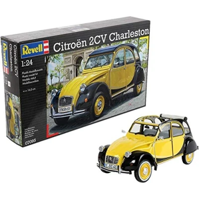 Image of Revell 07095 Citroen 2CV &quot;Charleston&quot; 1:24 Scale Unbuilt/Unpainted Plastic Model Kit, Schwarz