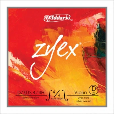 Image of D&#039;Addario Zyex 4/4 Scale Heavy Tension Single Silver D String for Violin