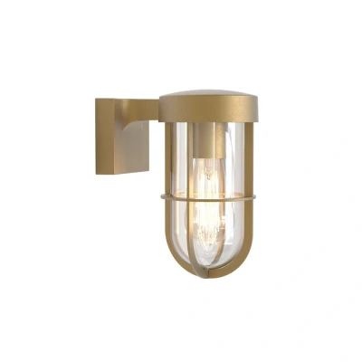 Image of Cabin Outdoor Wall Lantern Antique Brass IP44, E27