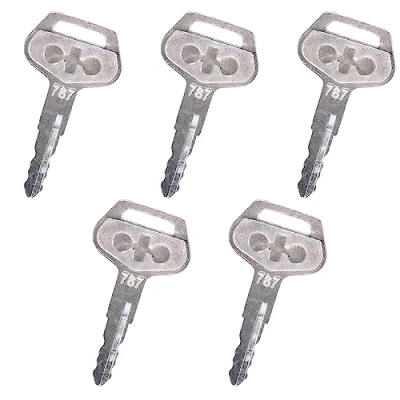 Image of 5Pcs Ignition Starter Key Set,Replacement Excavators Switches, Compatible With Komatsu Agricultural Excavator Machinery,Dumper Trucks, Dozer