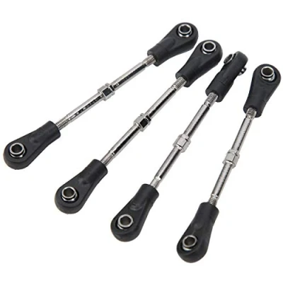 Image of Odorkle 4pcs RC Steering Rod, Servo Linkage Link Rod Adjustable Rear Upper for 1/10 Off Road Car