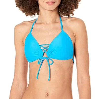 Image of Body Glove Women&#039;s Smoothies Baby Love Solid Molded Cup Push Up Triangle Swimsuit Bikini Top, Coastal, M UK