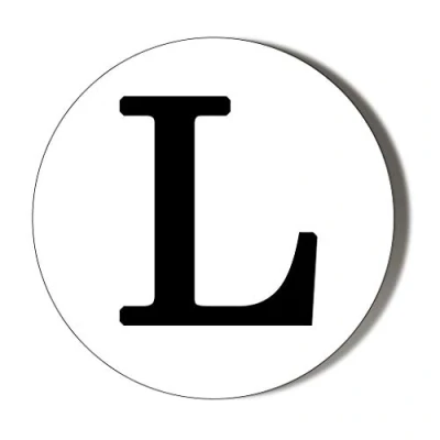 Image of Gift Insanity LETTER L 45mm Novelty Badge